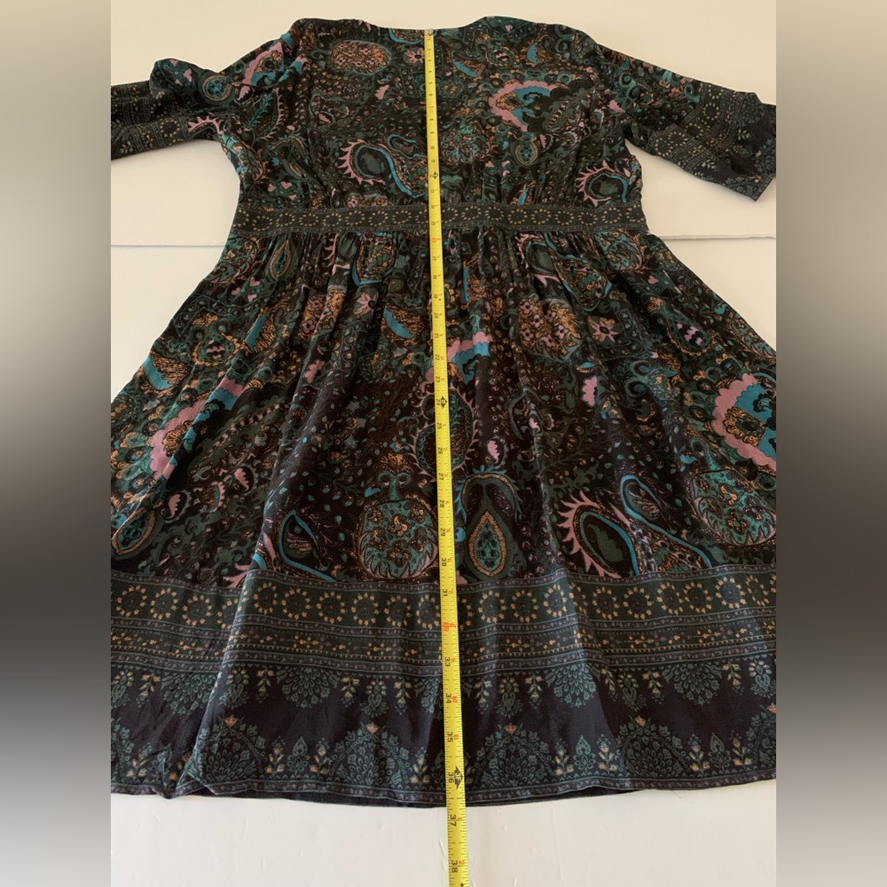 ba&sh Zelda Border Print Multicolor V-neck Dress Women’s Size 3 (US L) - Picture 11 of 11